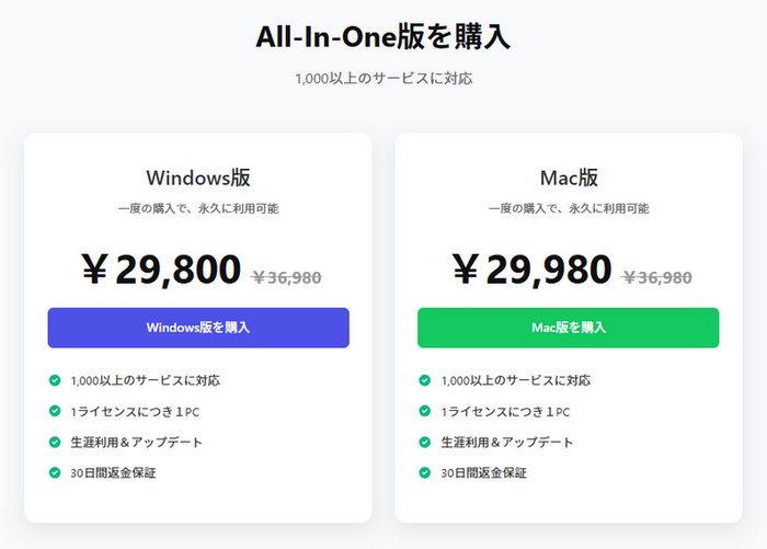 SameMovie VideoOneの料金プラン