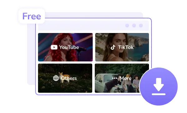 YouTube、TikTokなどから無料ダウンロード